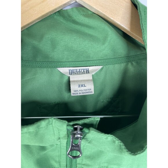 Duluth Trading Windbreaker 2XL Womens Pullover 1/4 Zip Long Sleeve Green Jacket - Picture 2 of 8